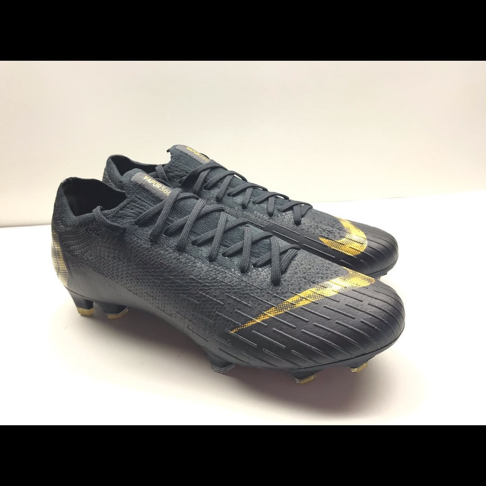 SOLD NEW NIKE MERCURIAL VAPOR 12 ELITE BLACK/GOLD - Picture 1 of 8